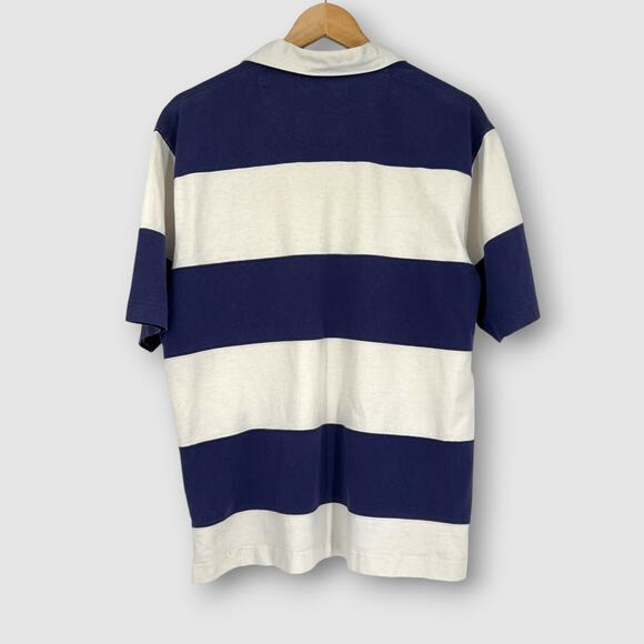 Marks & Spencer Blue Harbour Rugby Club Striped Polo Shirt Medium - Picture 2 of 6